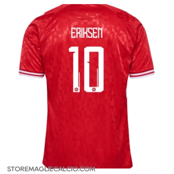 Danimarca Christian Eriksen #10 Maglia Gara Casa Repliche Europei 2024